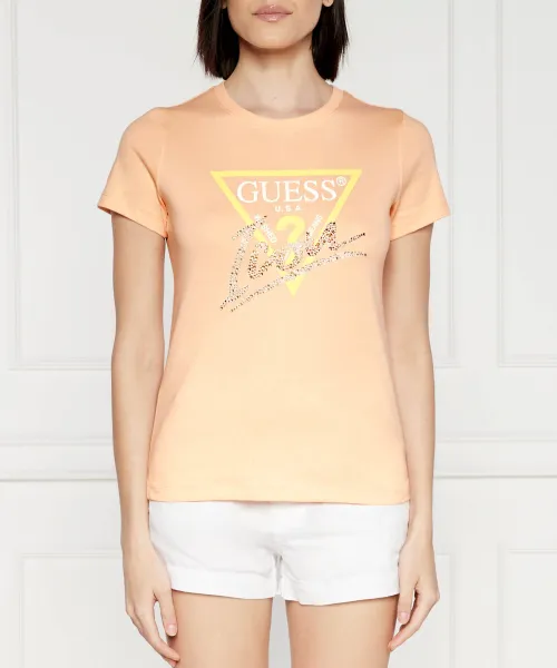 

Футболка с иконкой Regular fit Guess Jeans, розовый