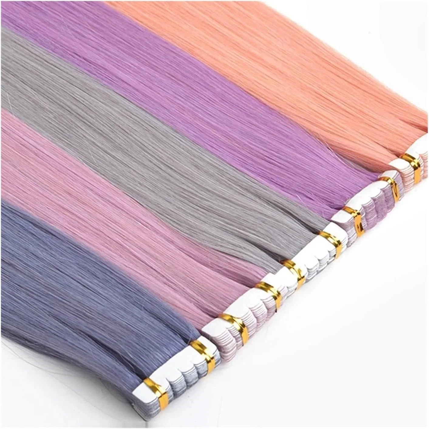 Накладные волосы на ленте «Remy Tape-In Extensions», 10 шт./упаковка Xxad553Ty, Rose Red