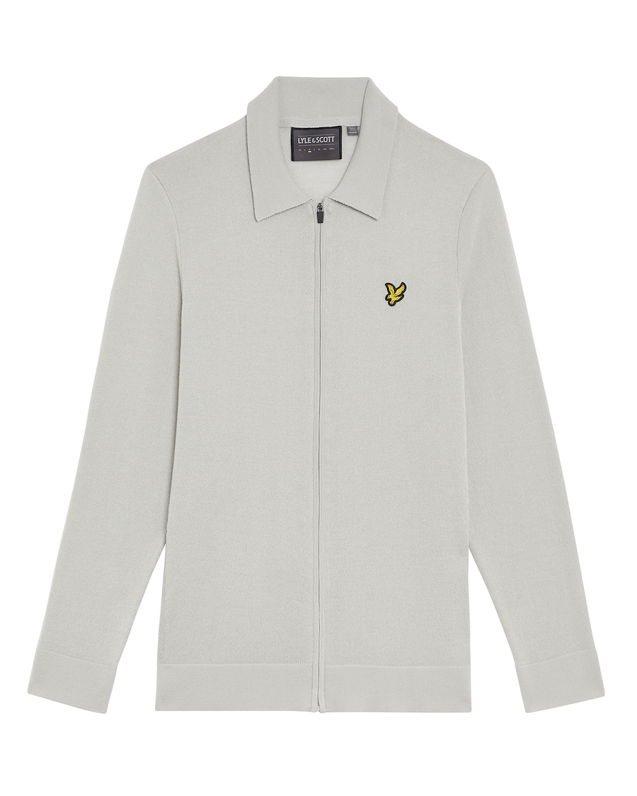 

Вязаный кардиган Lyle & Scott, светло-серый