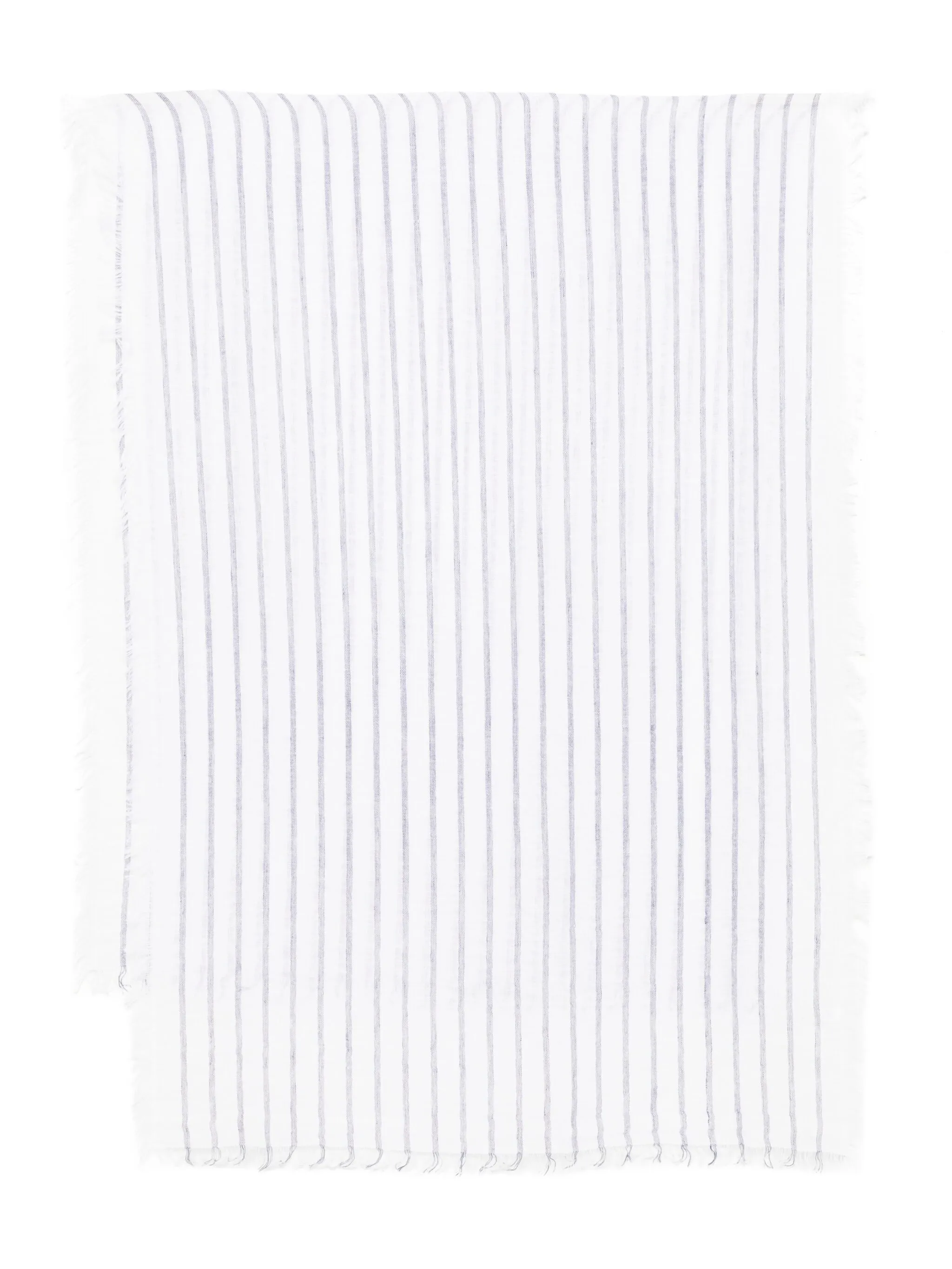 

Льняной шарф в полоску Eileen Fisher, белый