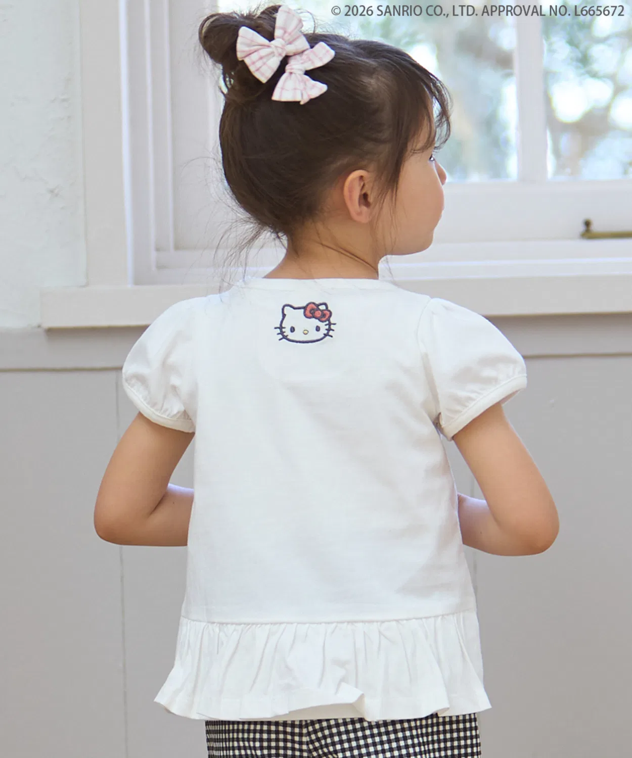 Детская футболка с цветочным принтом Petit main Sanrio лавандовая — фото 4