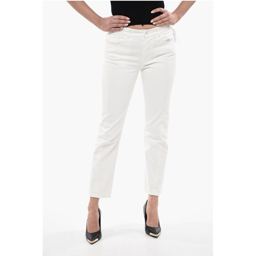 

Белые хлопковые джинсы Деним Off-White, White