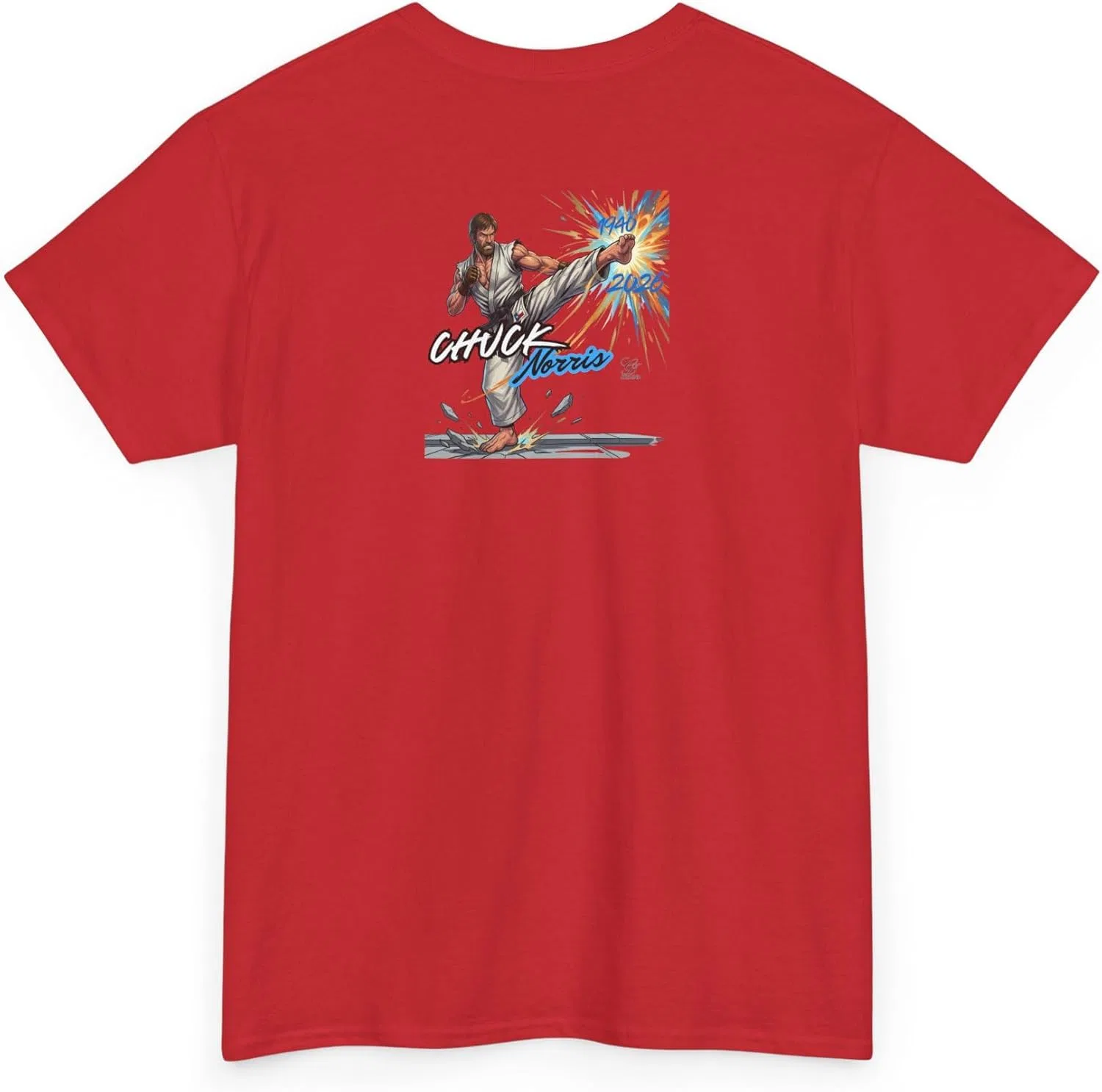 Футболка с принтом Karate Fighter Kick, GENERIC, Red — фото 4