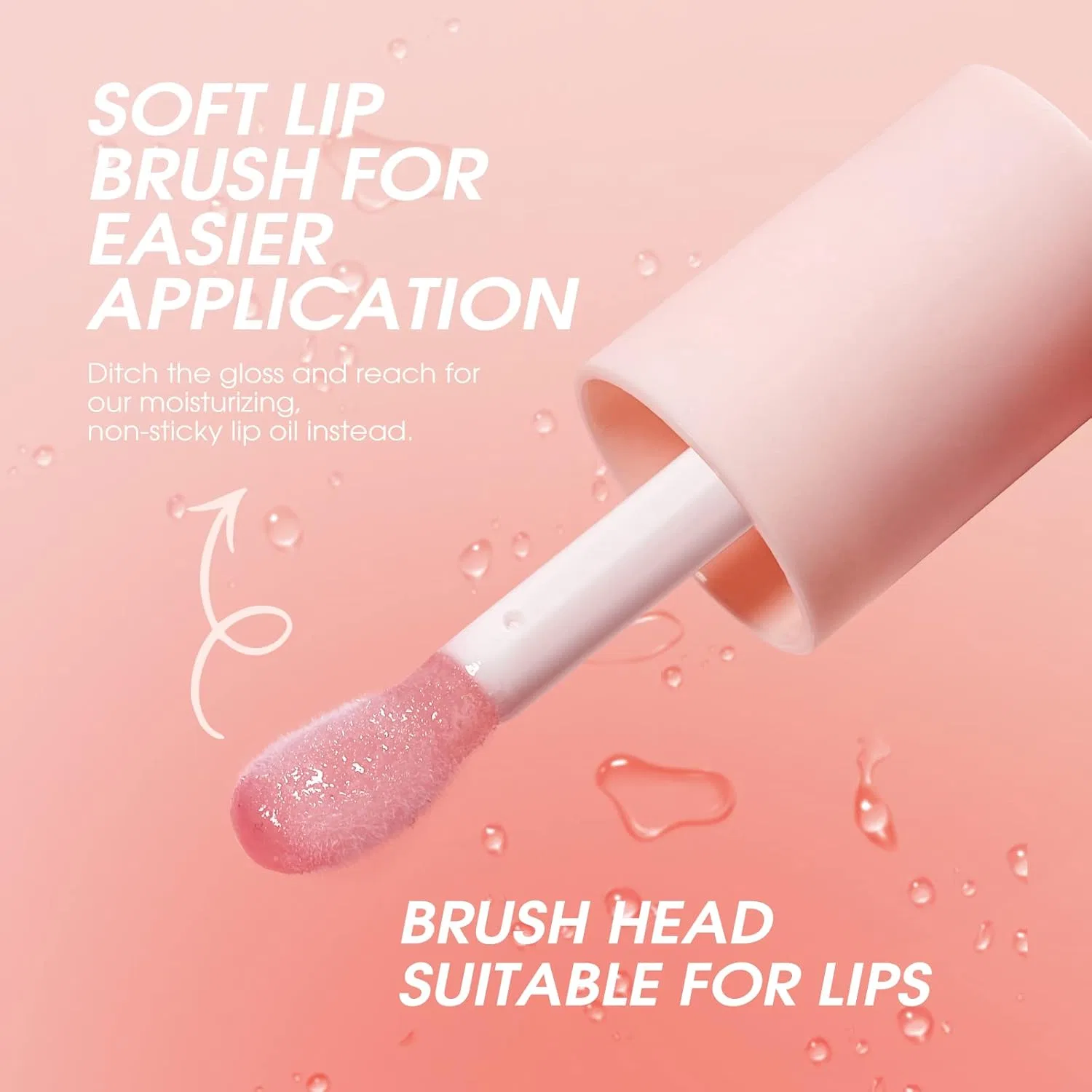 Блеск для губ Lip Plumper Gloss Slip Oil, Crystal Clear Lip Lotion, Beauty Searcher, набор A, прозрачный — фото 4