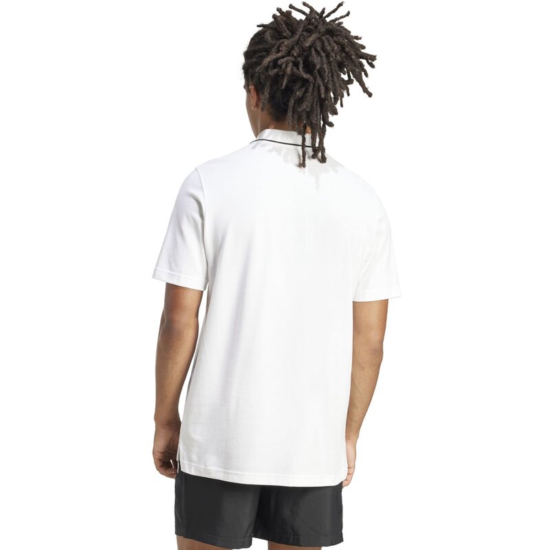 Polo Essentials из пике с маленьким логотипом Adidas, мультиколор — фото 3