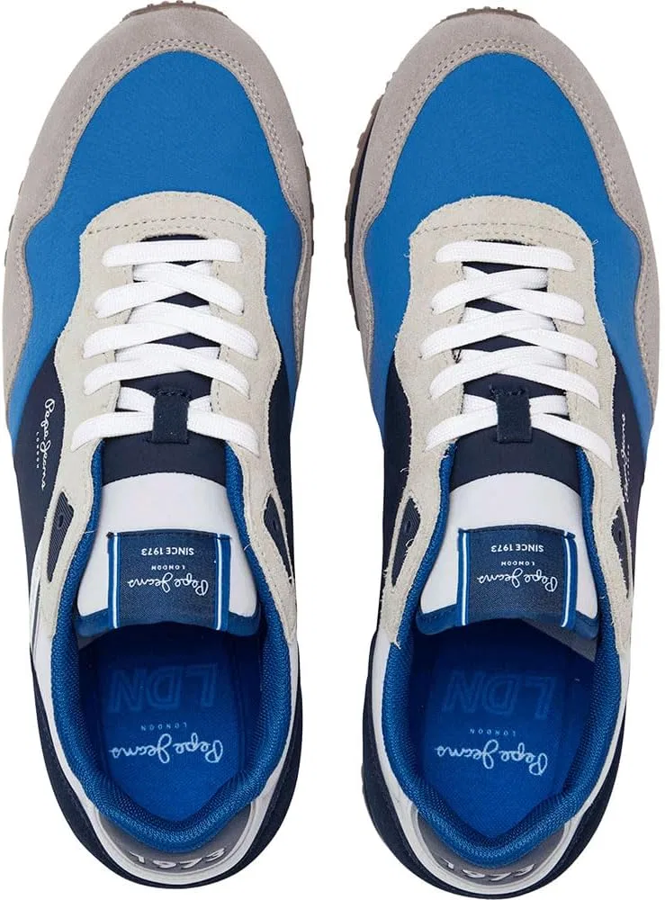 Кроссовки Pepe Jeans London Link Graue Turnschuhe aus Leder, Gray — фото 4