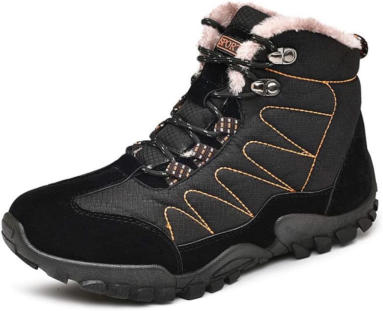 

Ботинки Plus Velvet высокие, противоскользящие, ветронепроницаемые, водонепроницаемые для походов, спортивная обувь, зимние ботинки Mnssrn-Mm, черный