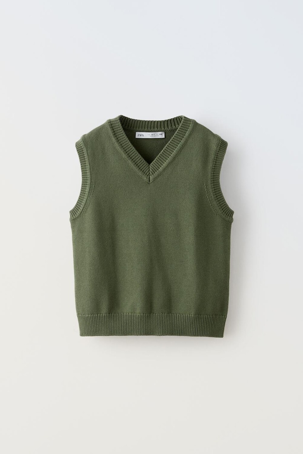 

Вязаный жилет ZARA, зеленый