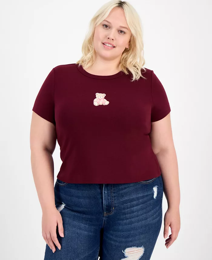 

Футболка Trendy Plus Bear Baby с круглым вырезом Hippie Rose, красный
