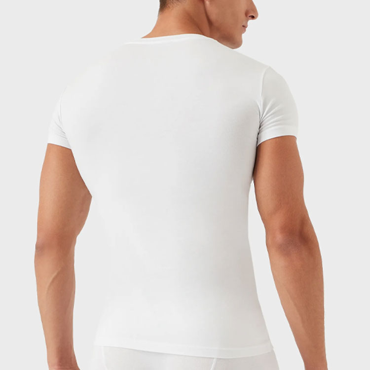Базовое нижнее белье V-образного выреза EMPORIO ARMANI, белое — фото 3