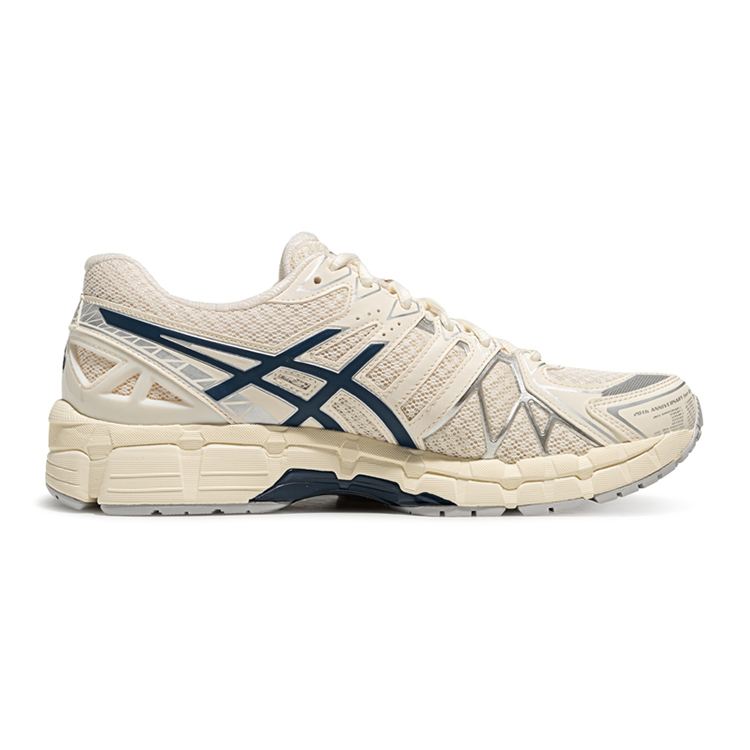 Нескользящие низкие повседневные кроссовки Gel Kayano20, унисекс Asics, butter/синий — фото 3