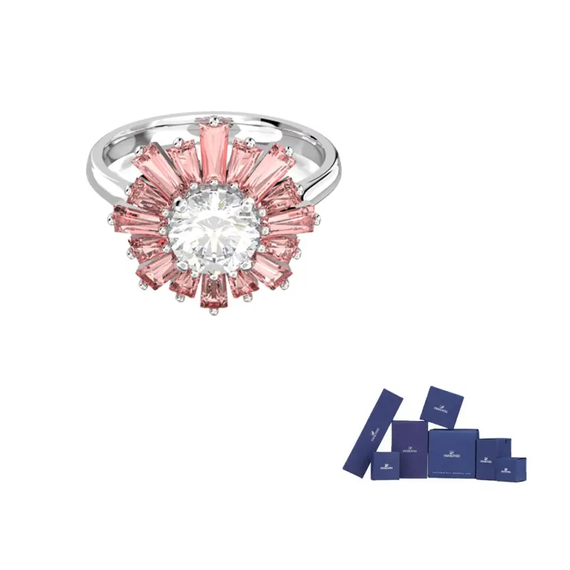 

Swarovski Солнечное синтетическое кольцо с цирконием для женщин розовое Cubic Zirconia