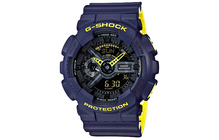 

CASIO Часы Men Liquid Crystal/Analog Dual Display Series 51.2mm Black Watch GA-110LN-2A