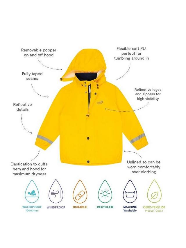 Детская водонепроницаемая куртка для дождливых дней Muddy Puddles, Yellow — фото 4