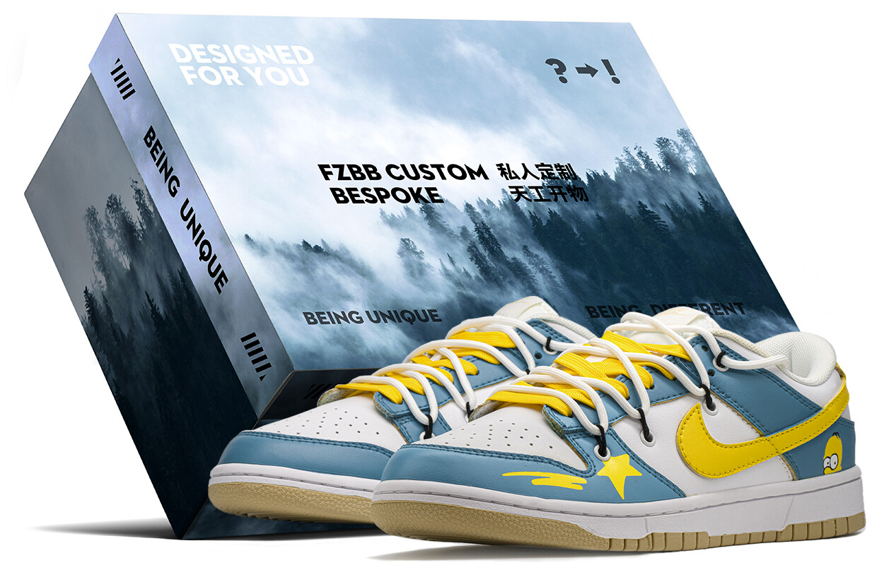 

Мужские кроссовки для скейтбординга Nike Dunk, Blue/Yellow