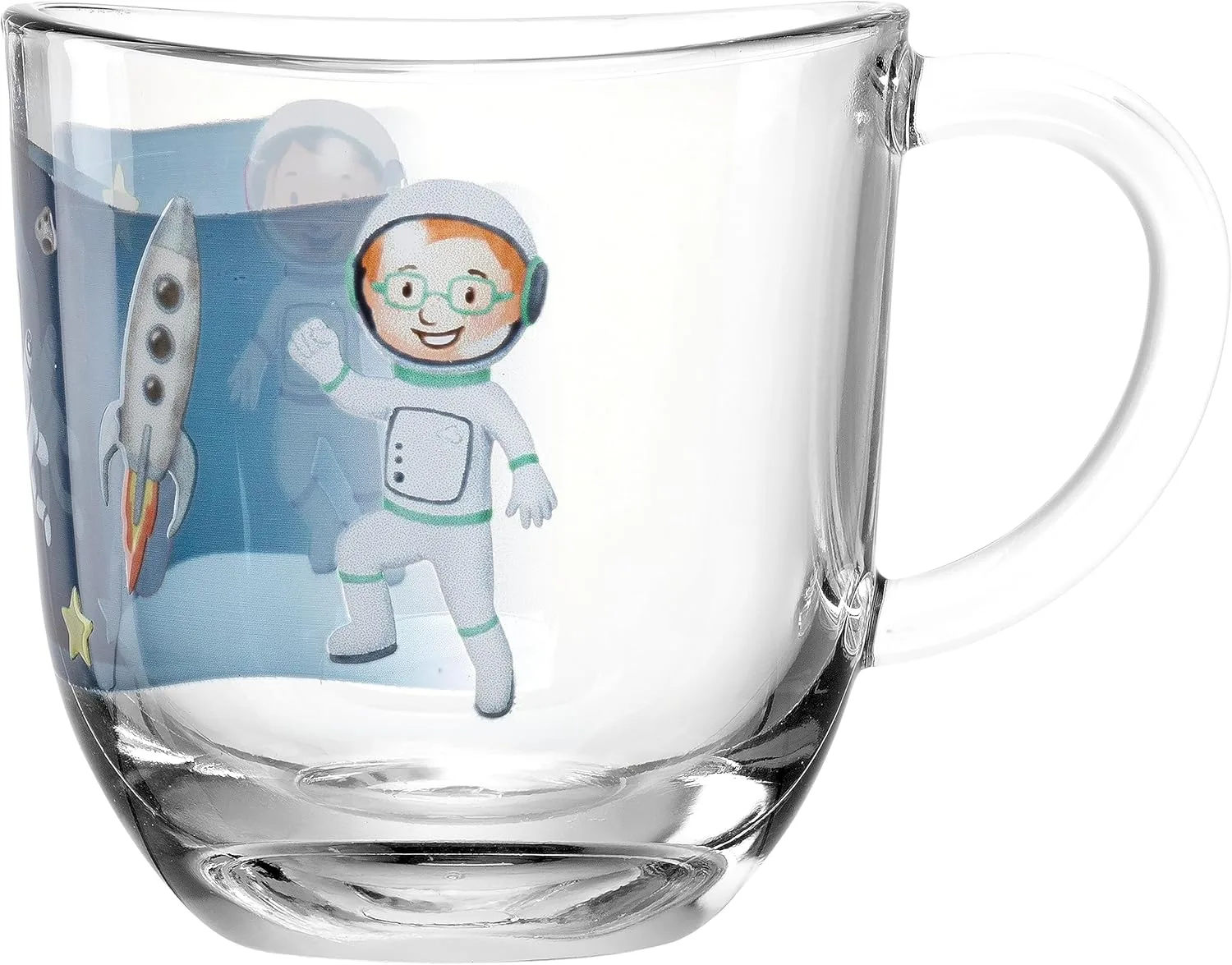 Кружка для детей LEONARDO HOME Bambini Avventura 044415 с ручкой, космический принт, 280 мл, для микроволновки