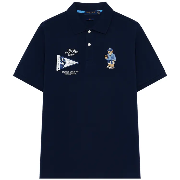 

Teenie Weenie Men Мужская рубашка-поло унисекс Teenie Weenie, Темно-синий