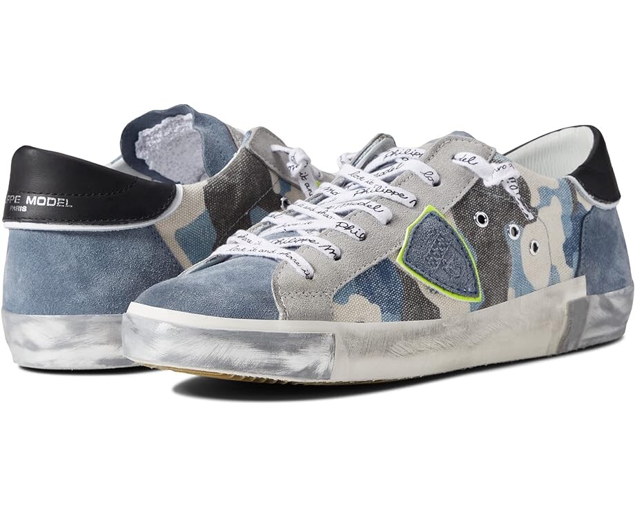 

Кроссовки Philippe Model PRSX Low Sneaker, цвет Camouflage/Bleu Beige