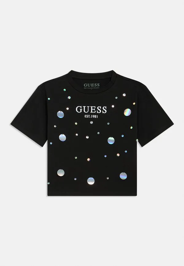 Футболка миди с принтом Guess, Jet Black