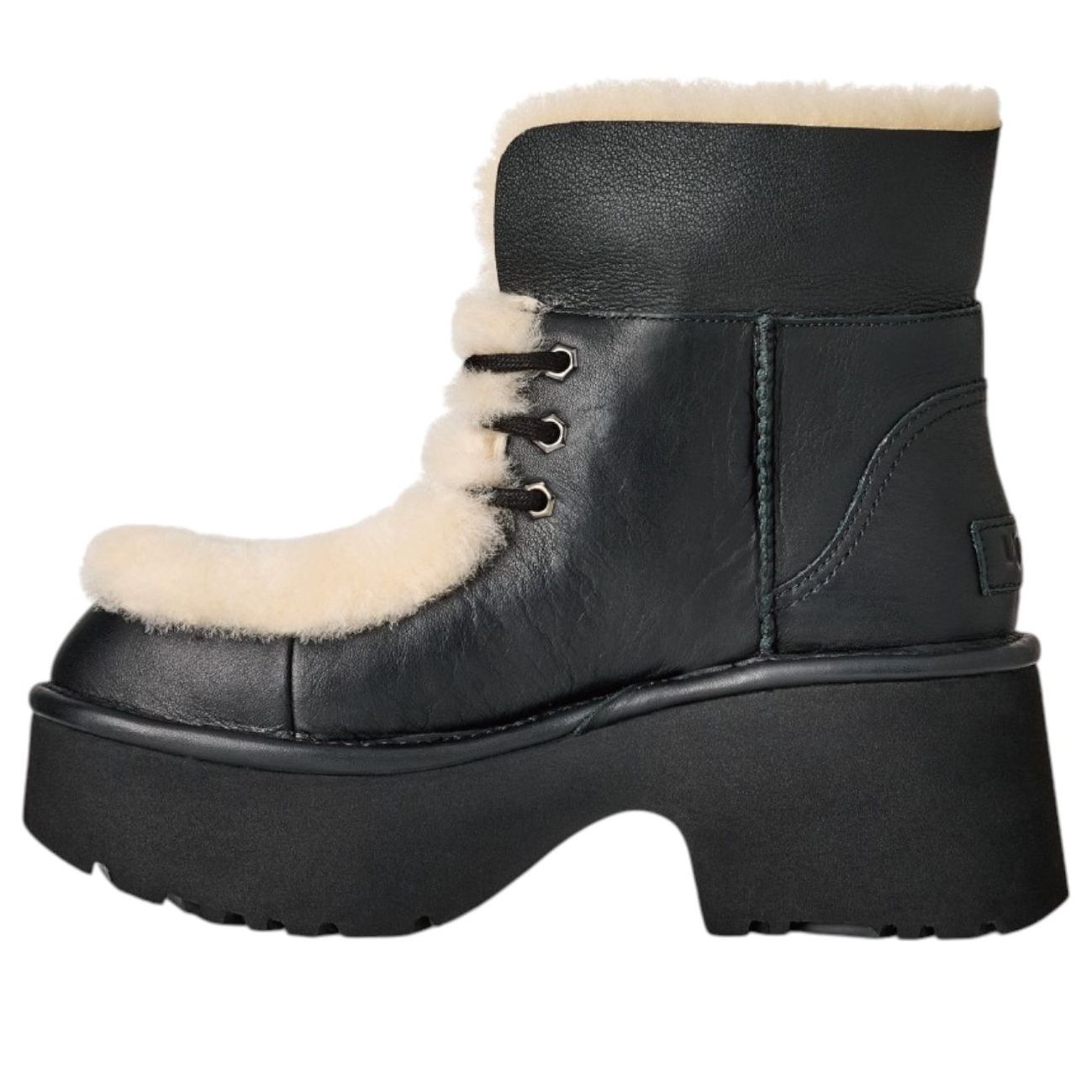 Угги (WMNS) UGG Esmee Leather Lace-up Boots 'Black'
