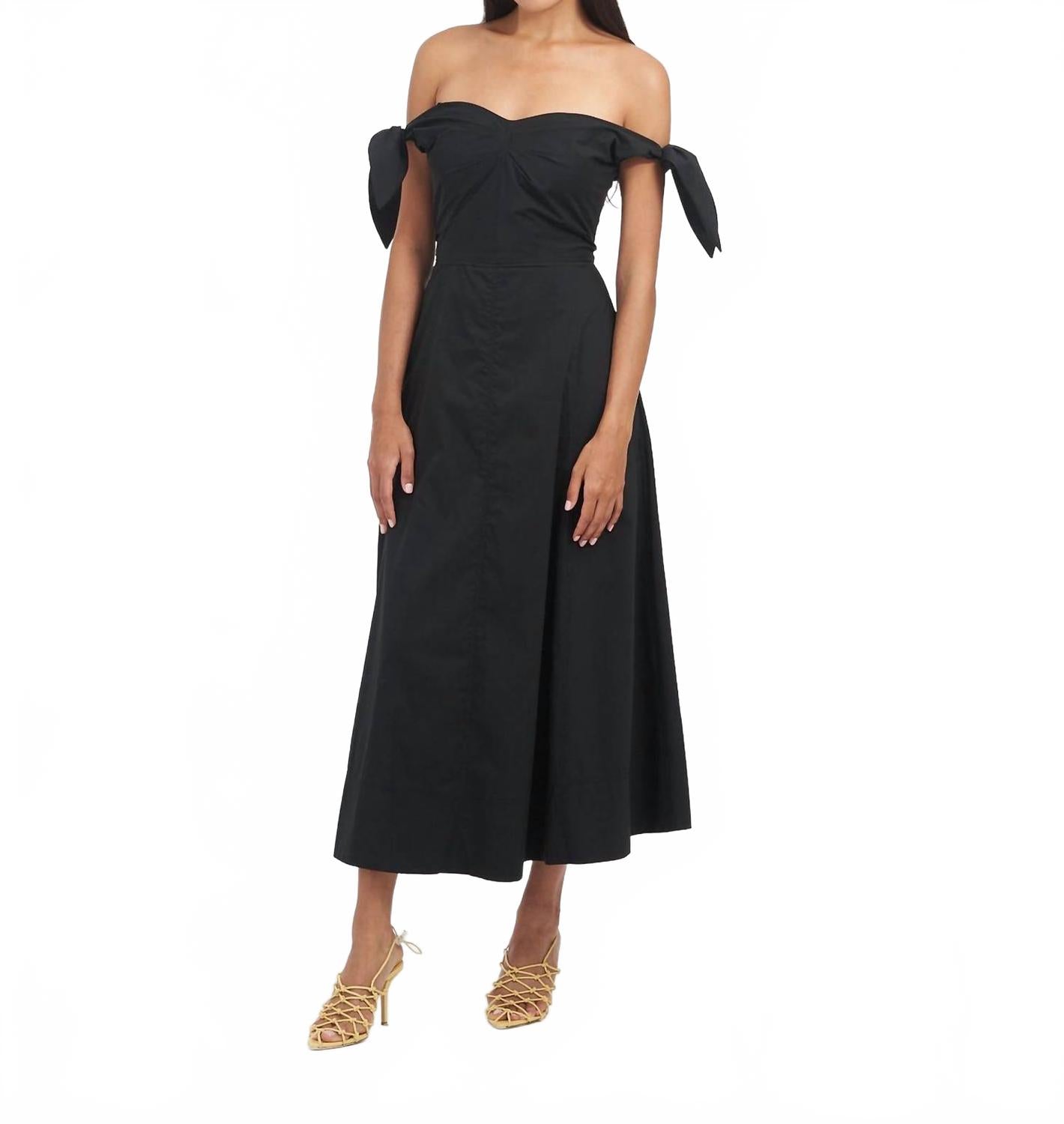 

Ashland Платье с открытыми плечами в черном Tanya Taylor