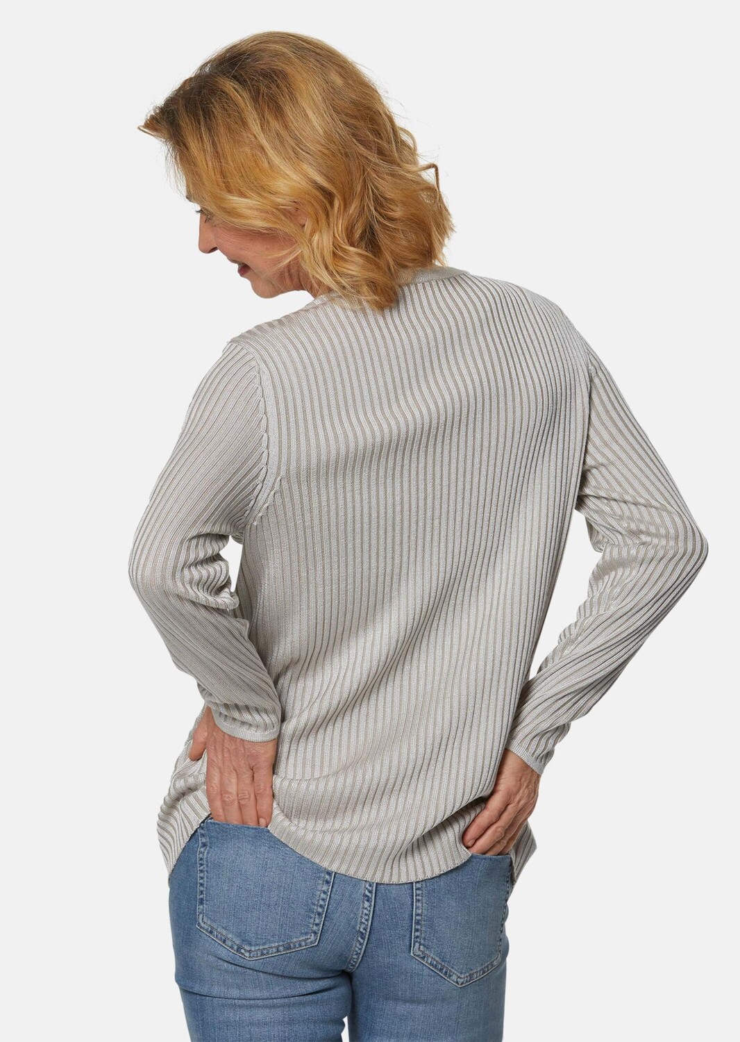 

Кардиган GOLDNER Strickjacke, серо-коричневый