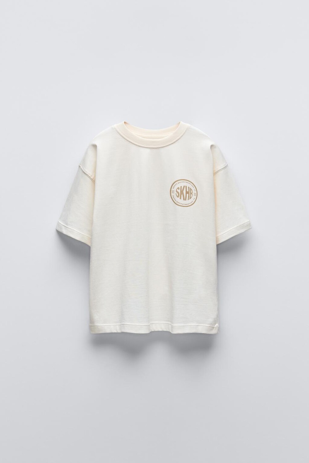

Футболка с логотипом ZARA, экрю