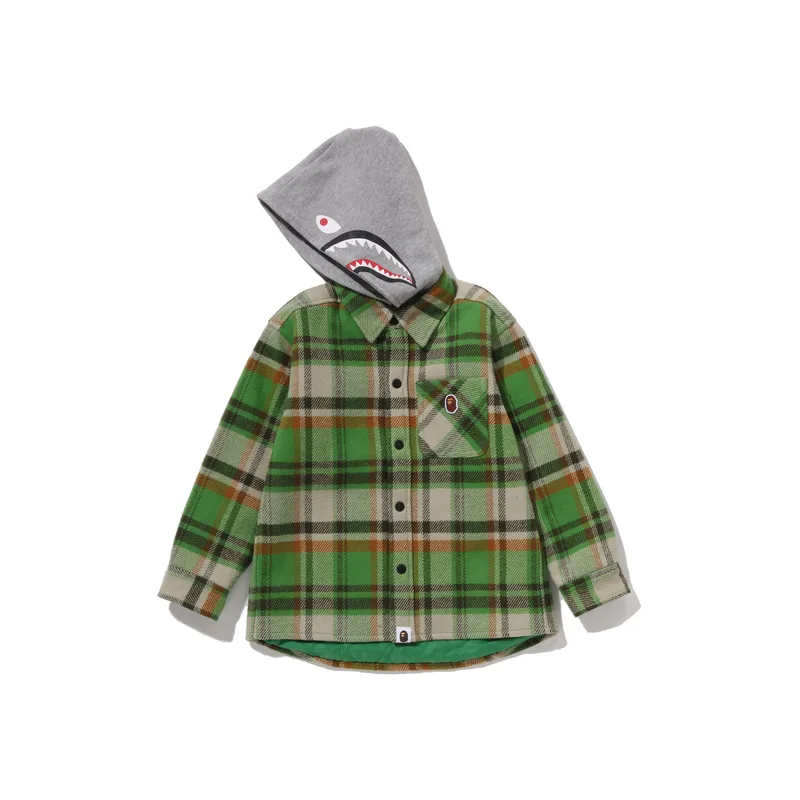 Рубашка FW25 для детей 3-7 лет A BATHING APE, зеленый GRX — фото 3