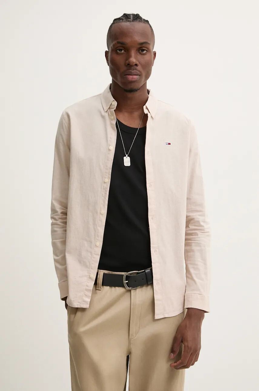 

Рубашка Томми Джинс Tommy Jeans, бежевый