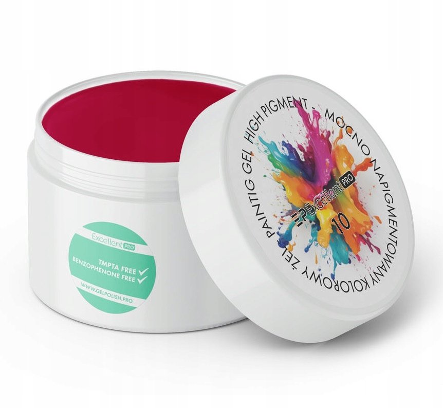 

Excellent Painting Gel Высокопигментированный декоративный гель 10 Красный 5 мл
