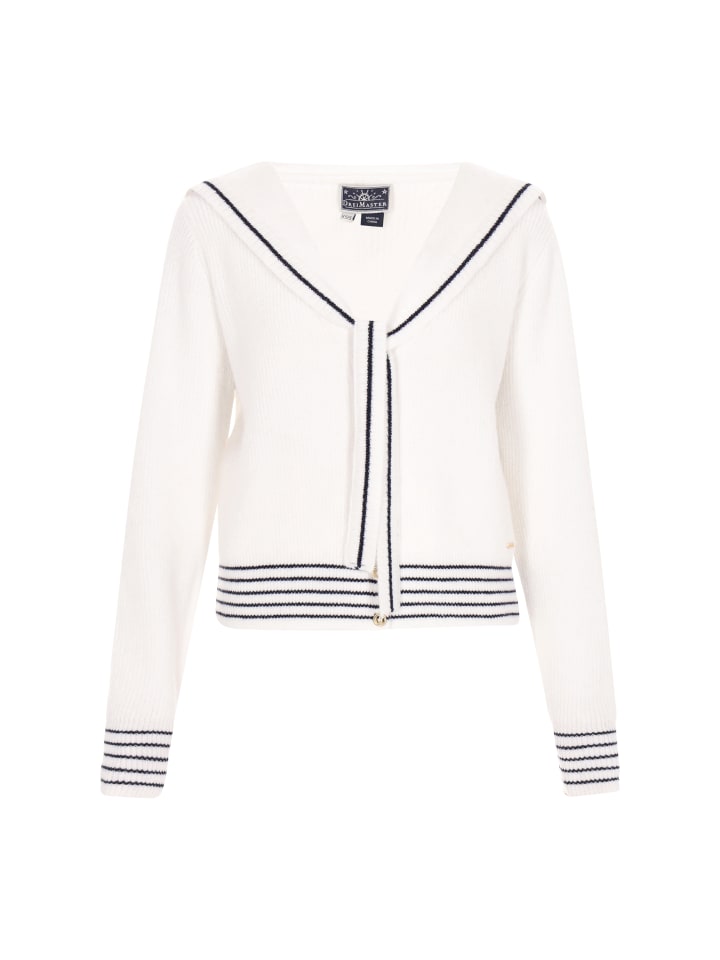 

DreiMaster Женский кардиган кремового цвета темно-синего оттенка