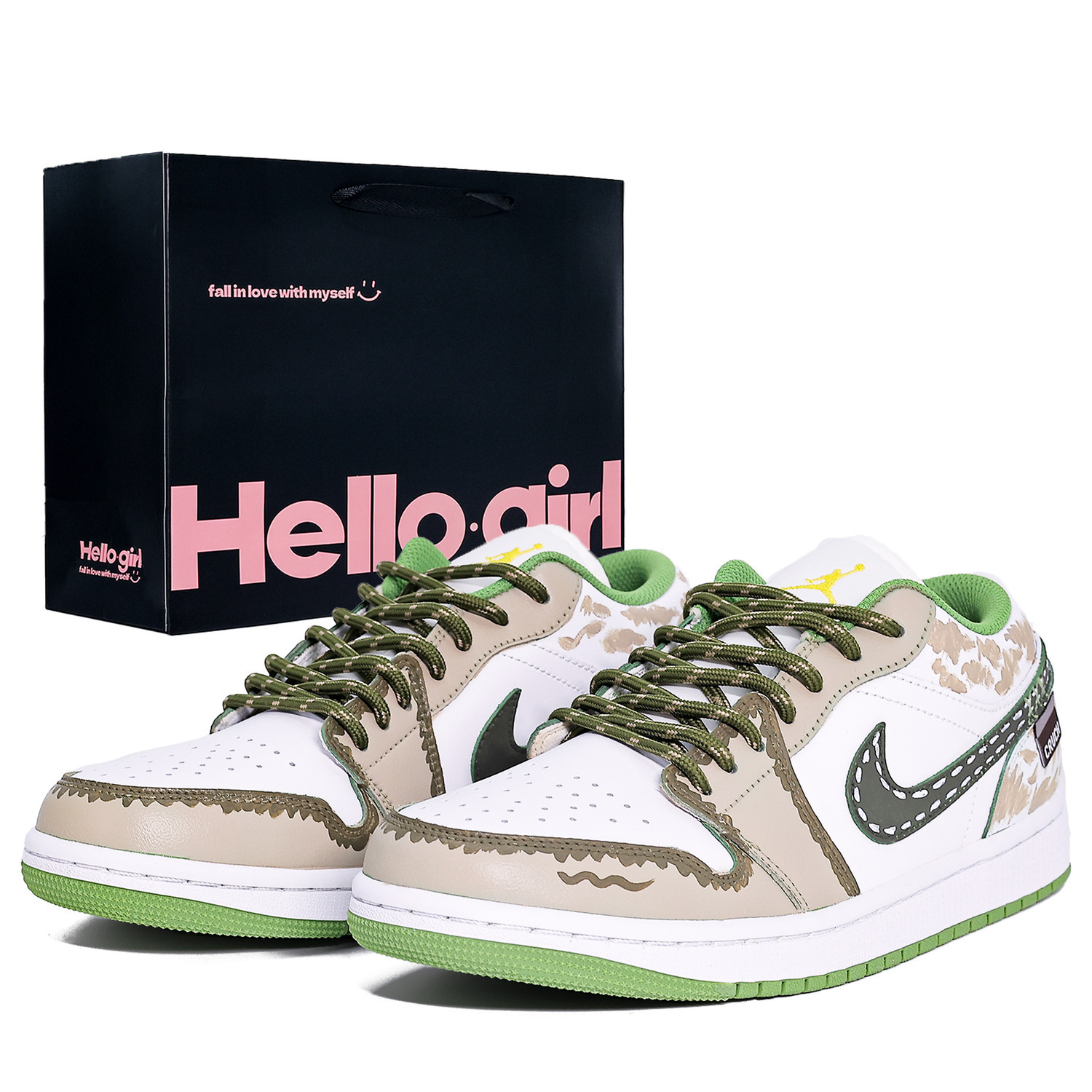 

Jordan Air 1 устойчивые к истиранию низкие баскетбольные кроссовки мужские brown green