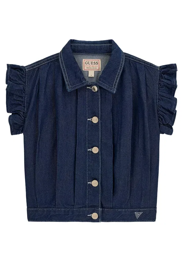 Блуза Guess Falten button down, синяя