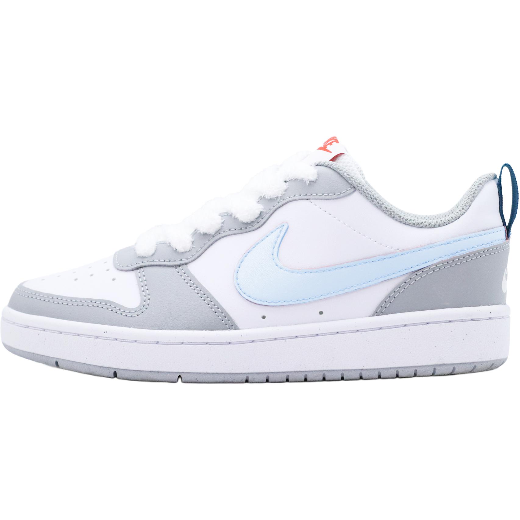 

Nike Детские кроссовки для скейтбординга Court Borough Small, серо-голубые, износостойкие, с низким верхом, сине-серые, подростковые