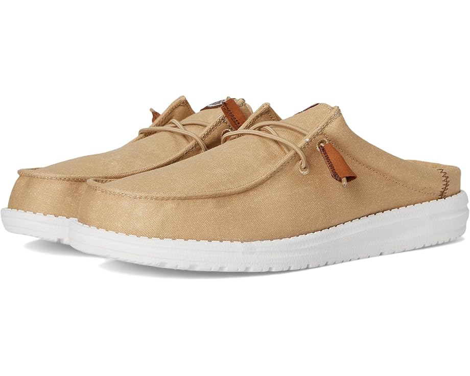 

Лоферы Hey Dude Wally Slip Stretch Canvas, цвет Tan/White