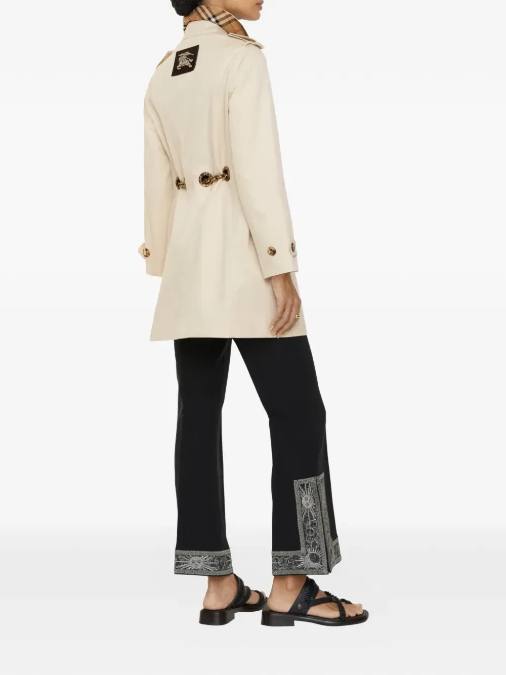 Плащ-каркоут Burberry Stonehaven, укороченный, бежевый — фото 4