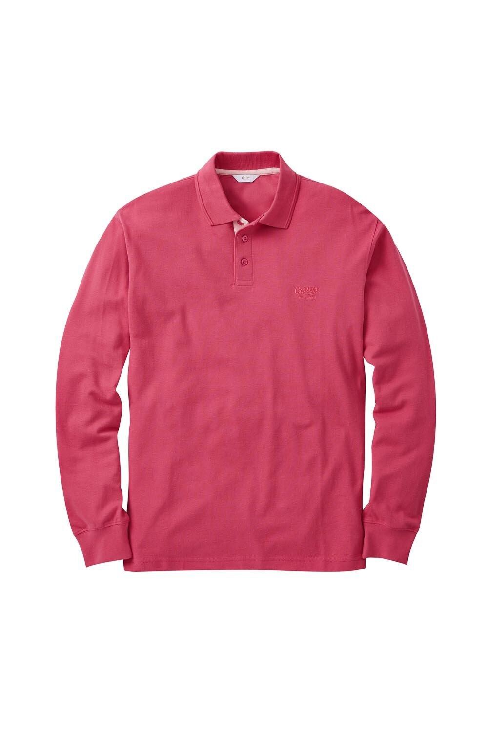

Рубашка поло с длинным рукавом Cotton Traders, розовый
