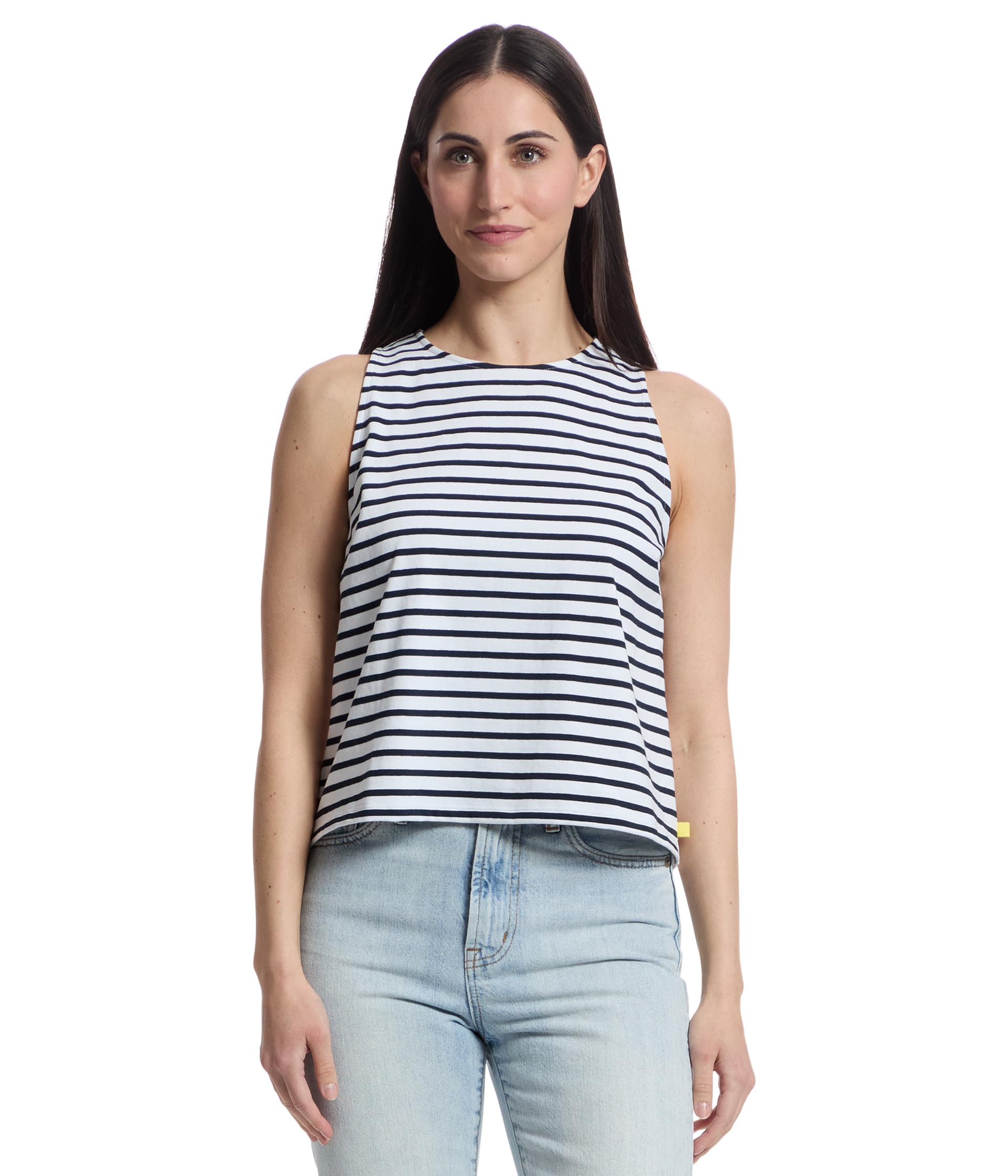 

Топ Lilla P Mixed Media Tank, цвет Dark Navy Stripe