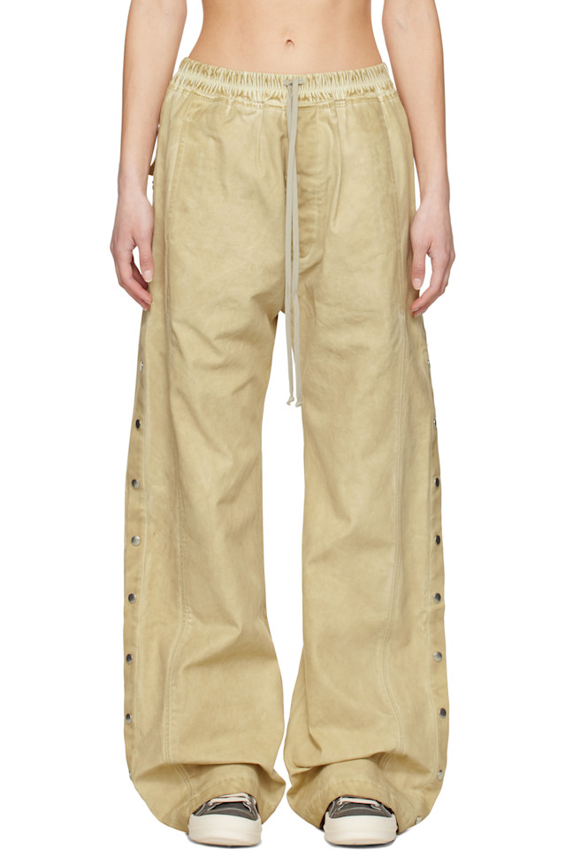 

Голливудские пушистые брюки для отдыха Rick Owens Drkshdw, цвет parchment