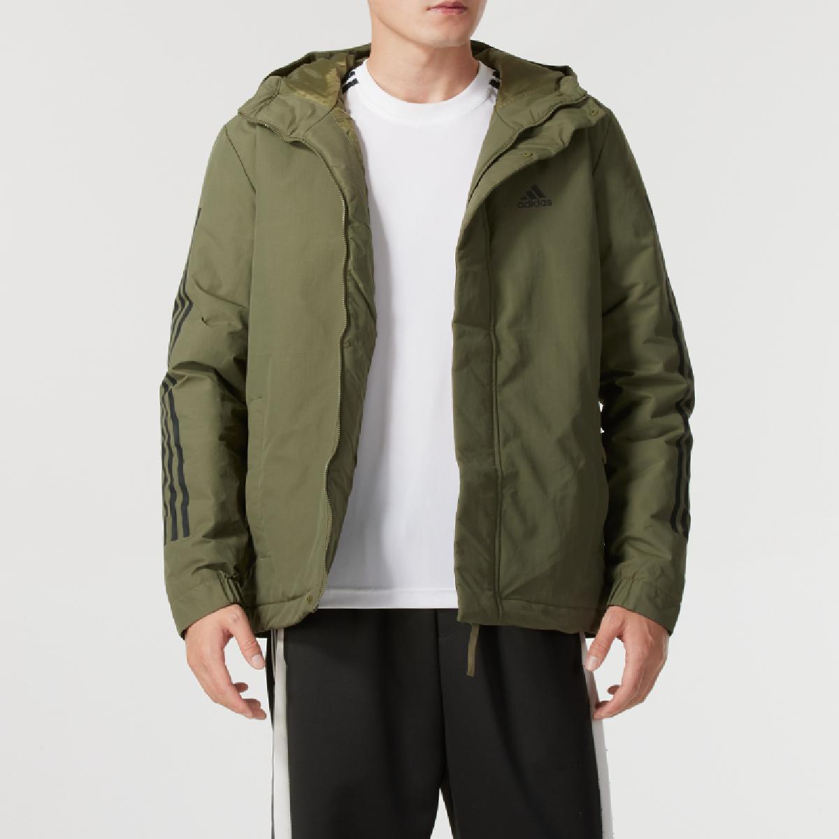 Куртка Adidas Strata оливково-зеленая с сумкой для покупок — фото 3