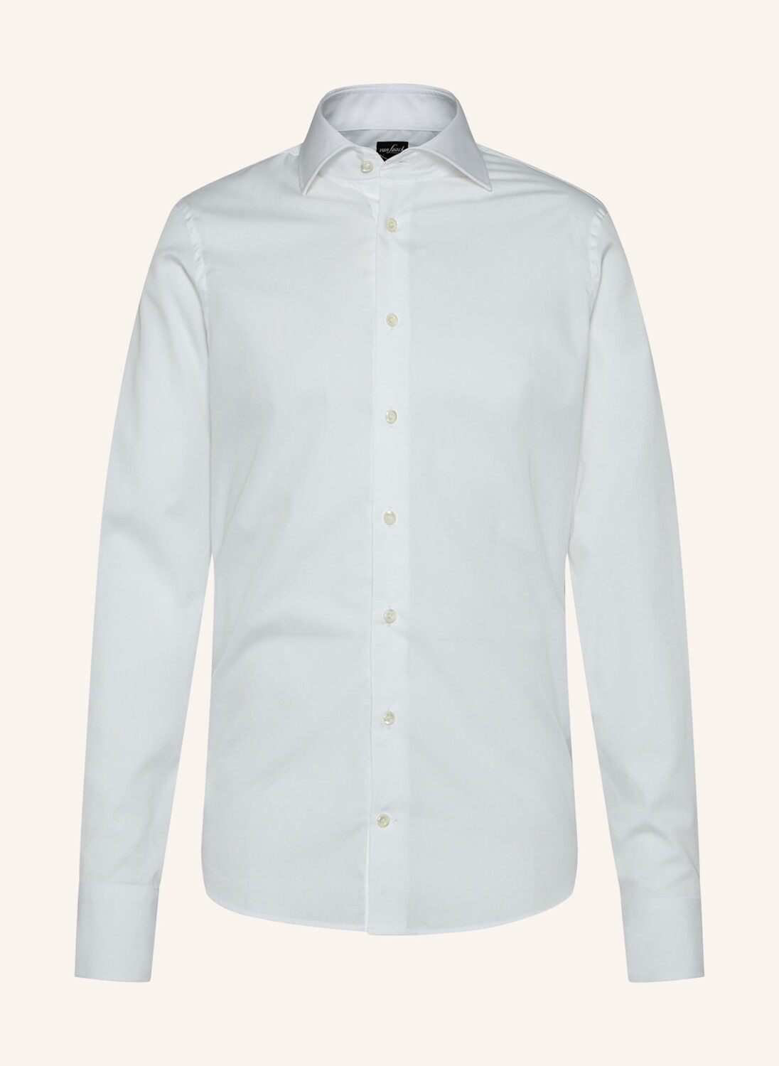 

Рубашка slim fit с длинным рукавом и воротником акулы van Laack, белый