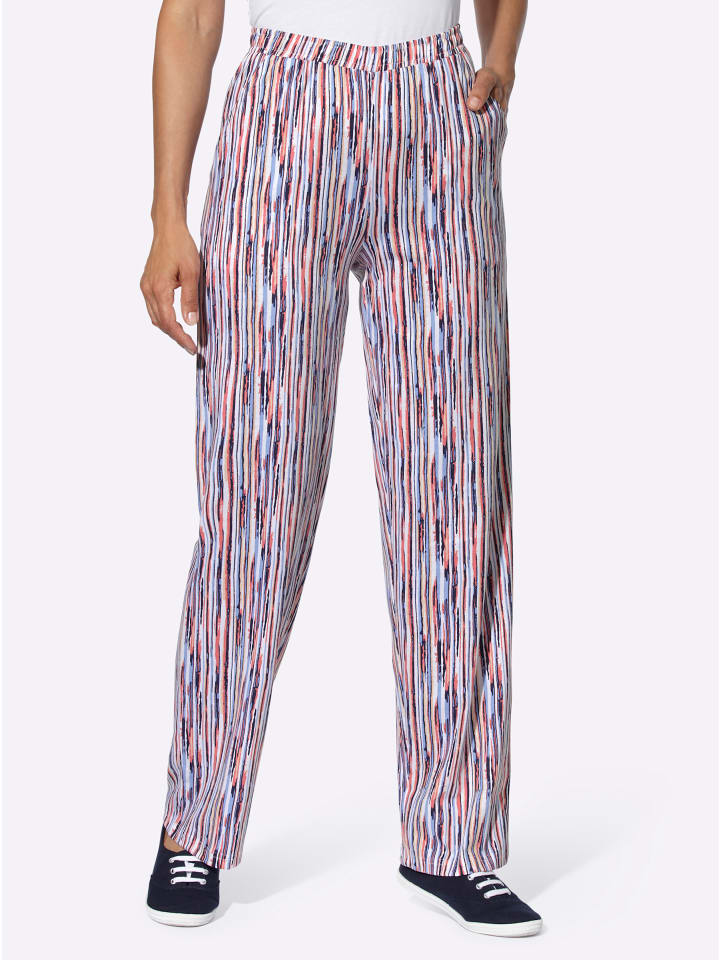 

Трикотажные брюки с темно-синим и коралловым принтом WITT WEIDEN