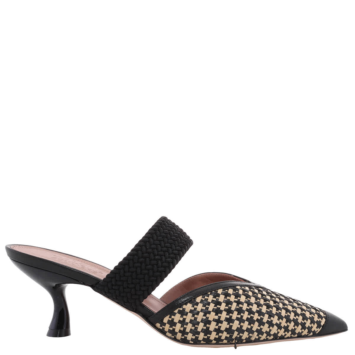 Malone Souliers Мани Рафия Мюли, черный