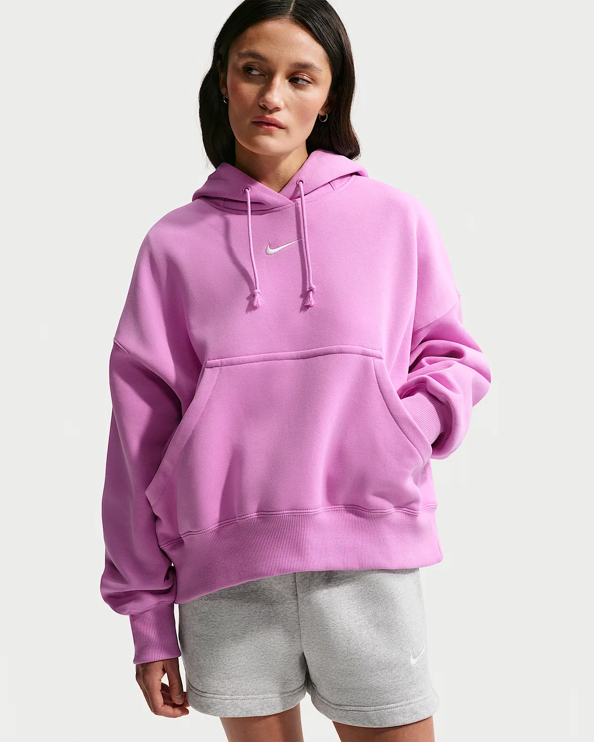 Женский оверсайз-худи Nike Sportswear Phoenix Fleece, Light Magenta/Sail
