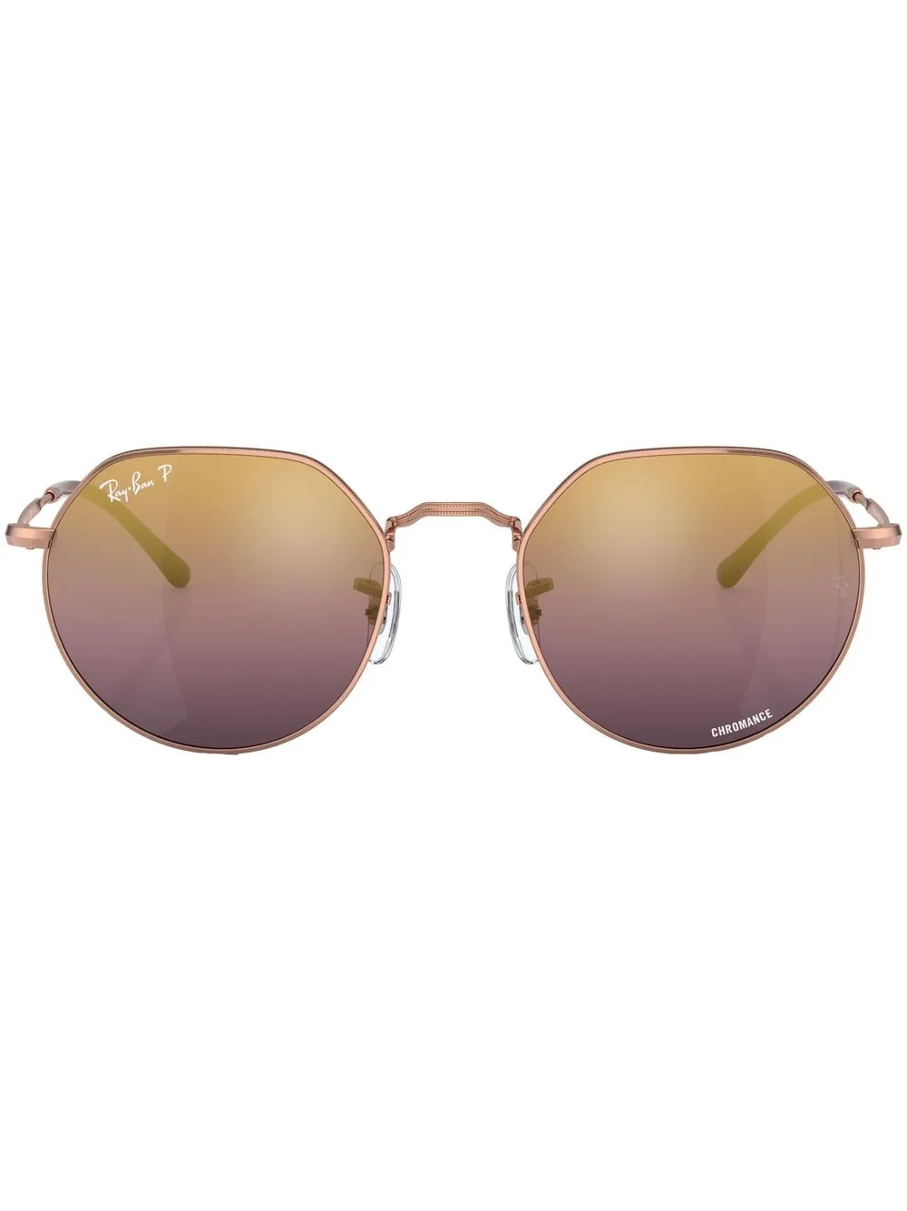 

Солнцезащитные очки Jack в геометричной оправе Ray-Ban, золотой