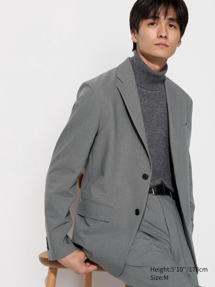 

Пиджак Airsense шерстяная Uniqlo, серый