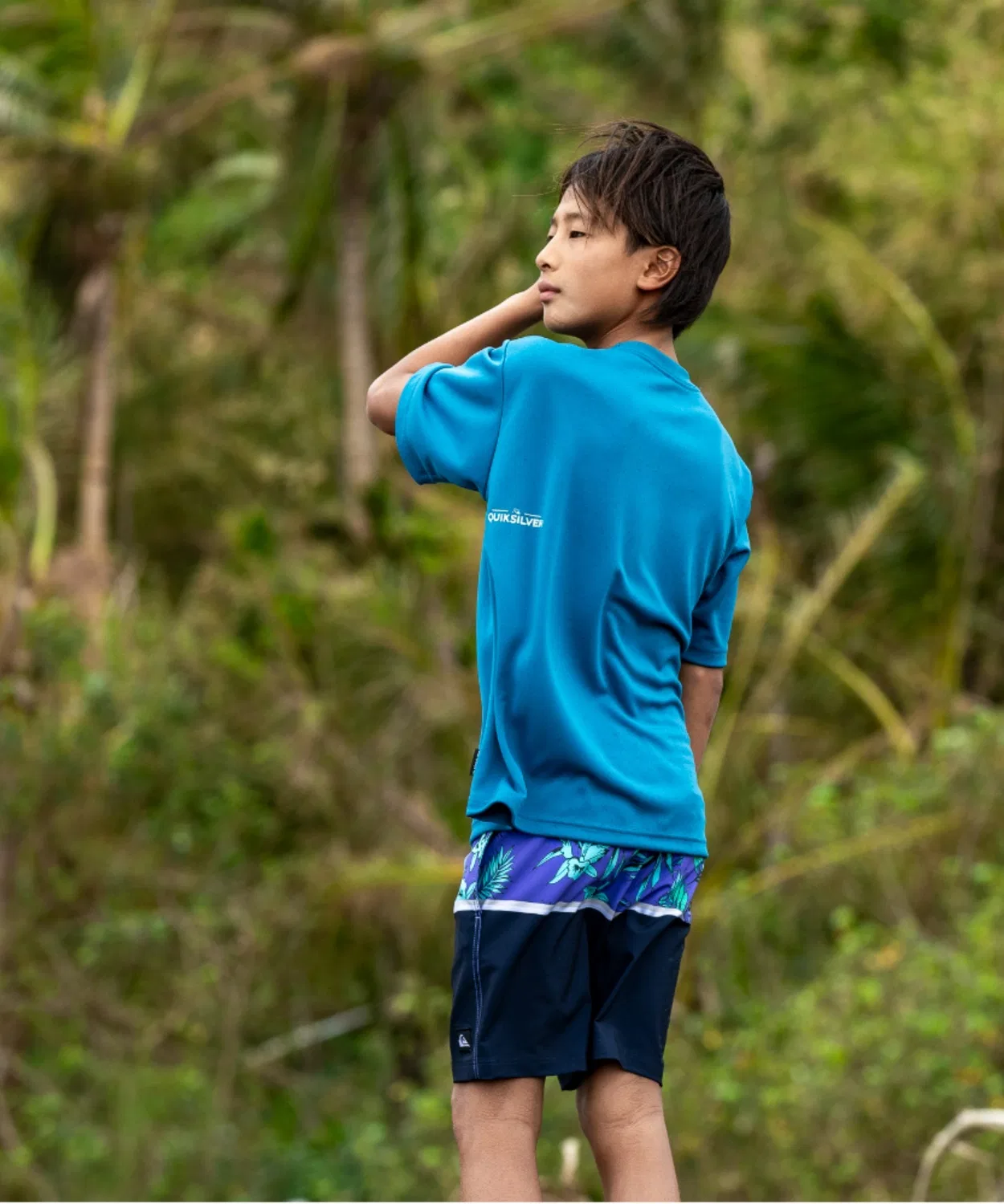 Шорты для серфинга Quiksilver FLORAL VOLLEY YOUTH 16", синие
