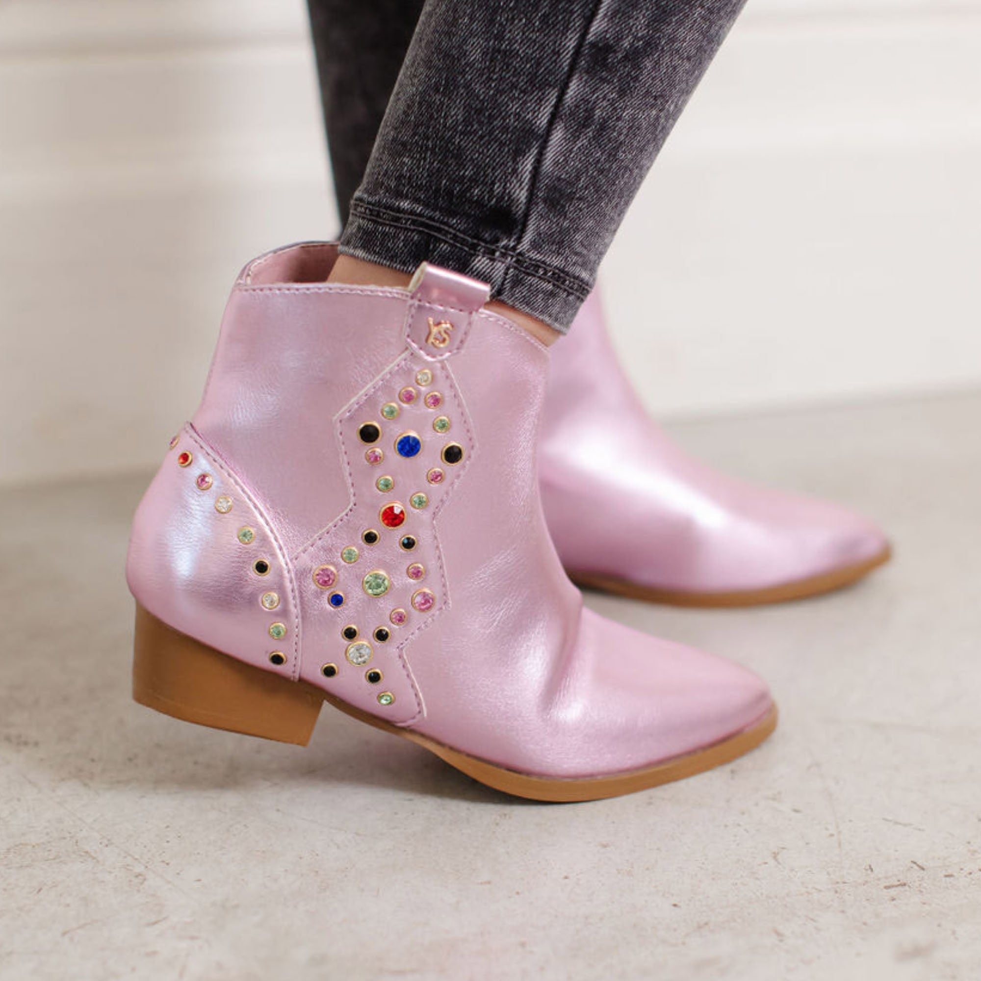 

Ботинки Miss Dallas Gem Western Boot розового цвета - Дети Yosi Samra