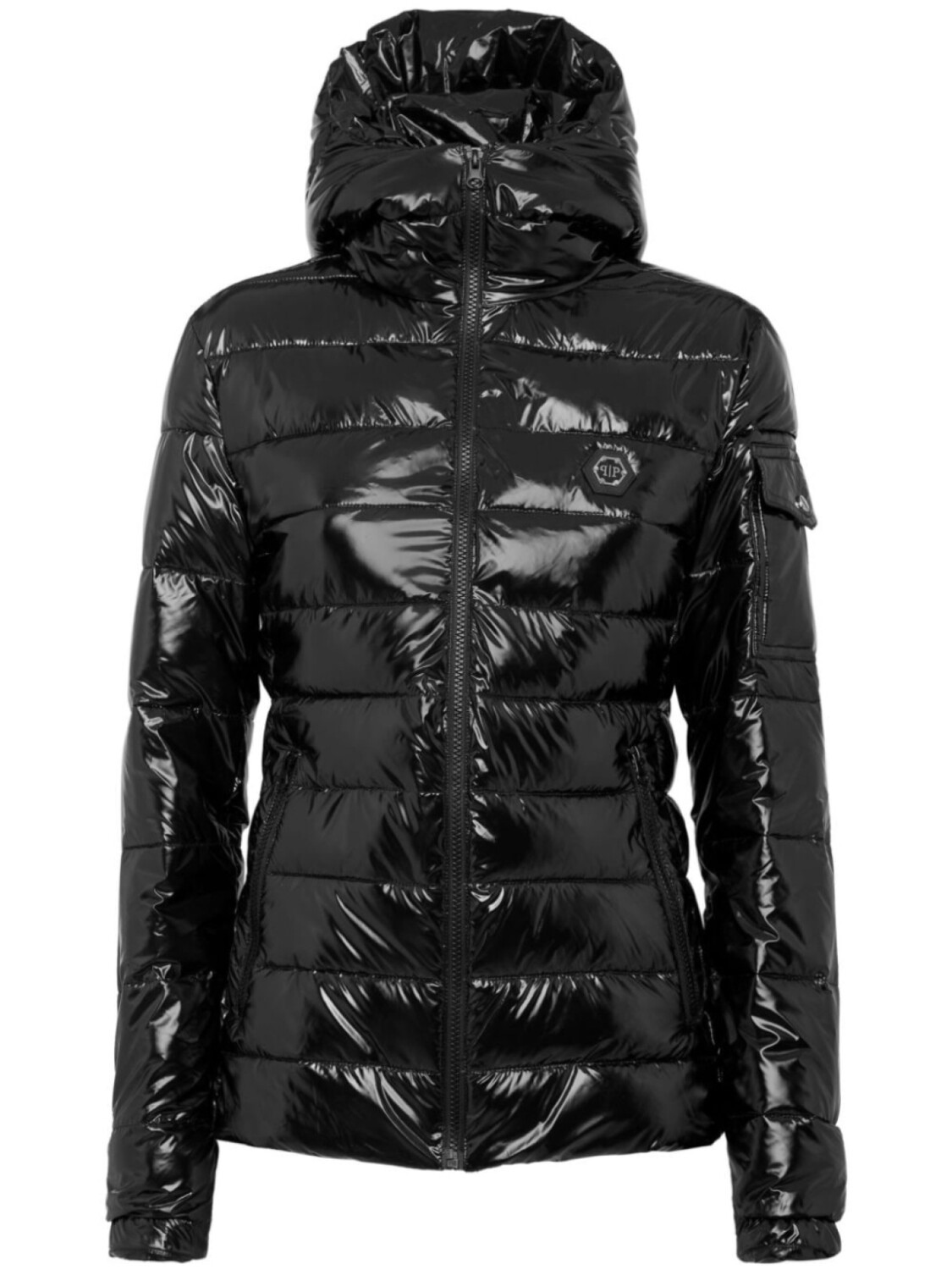 

Philipp Plein пуховик с логотипом, черный