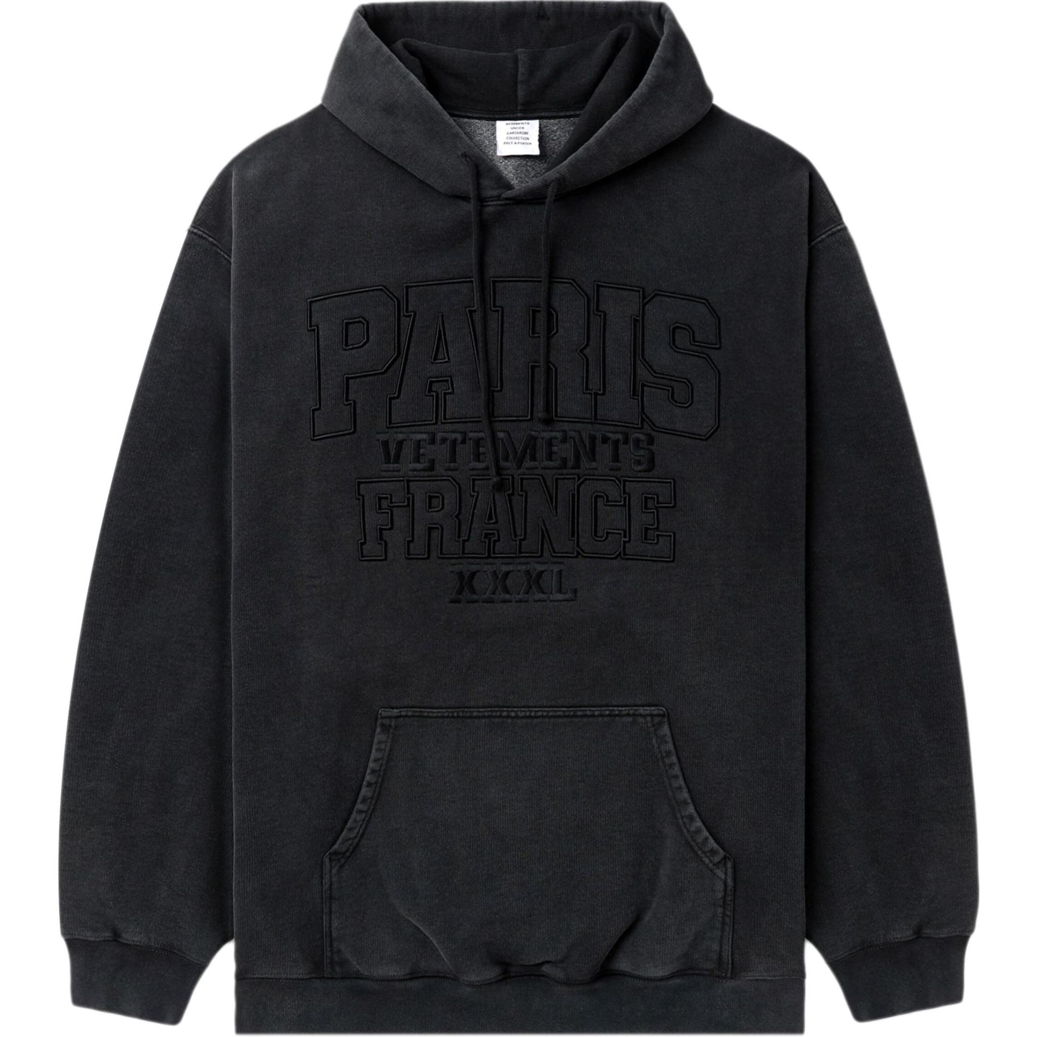 

Логотип с тиснением Худи Vetements, черный